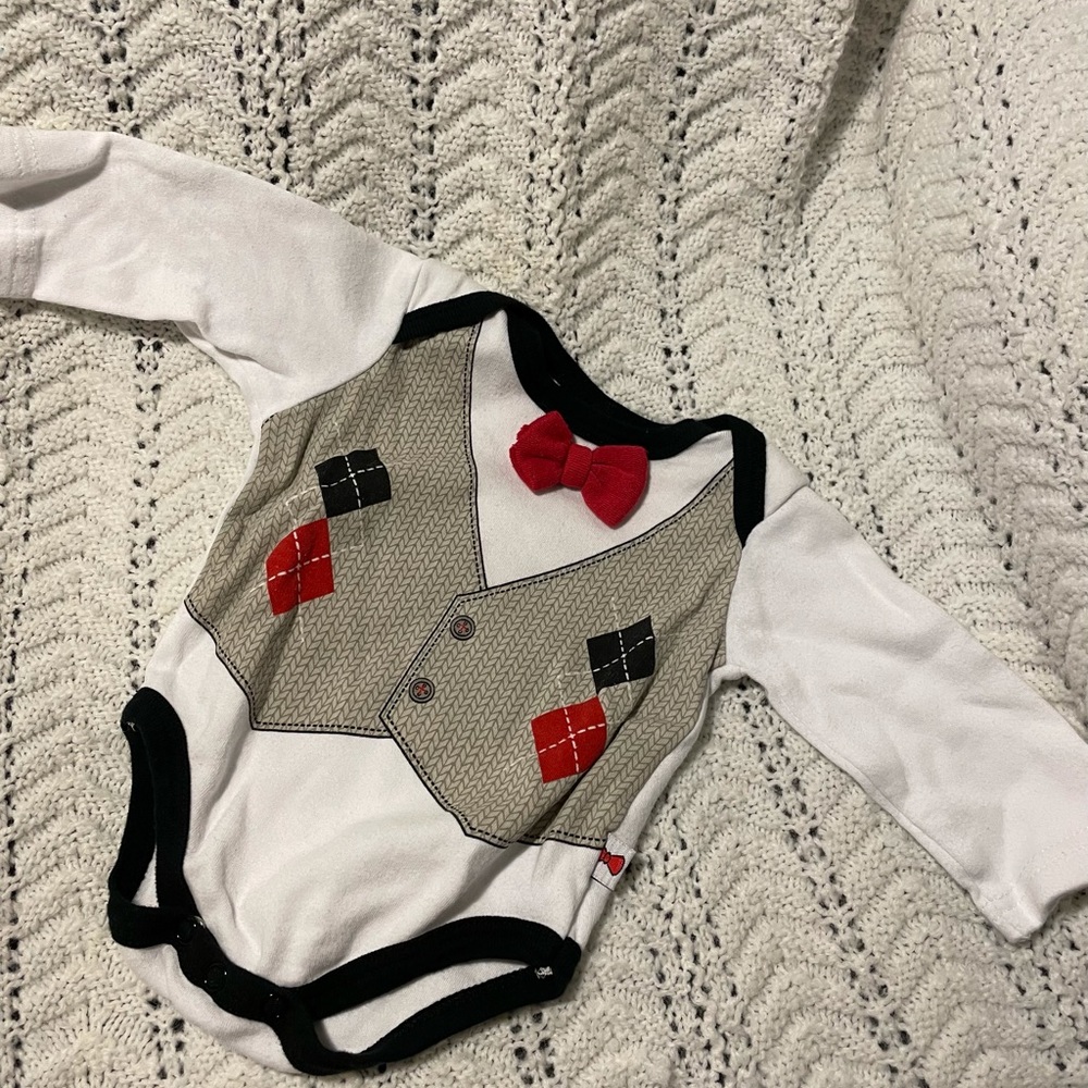 Tuxedo onesie